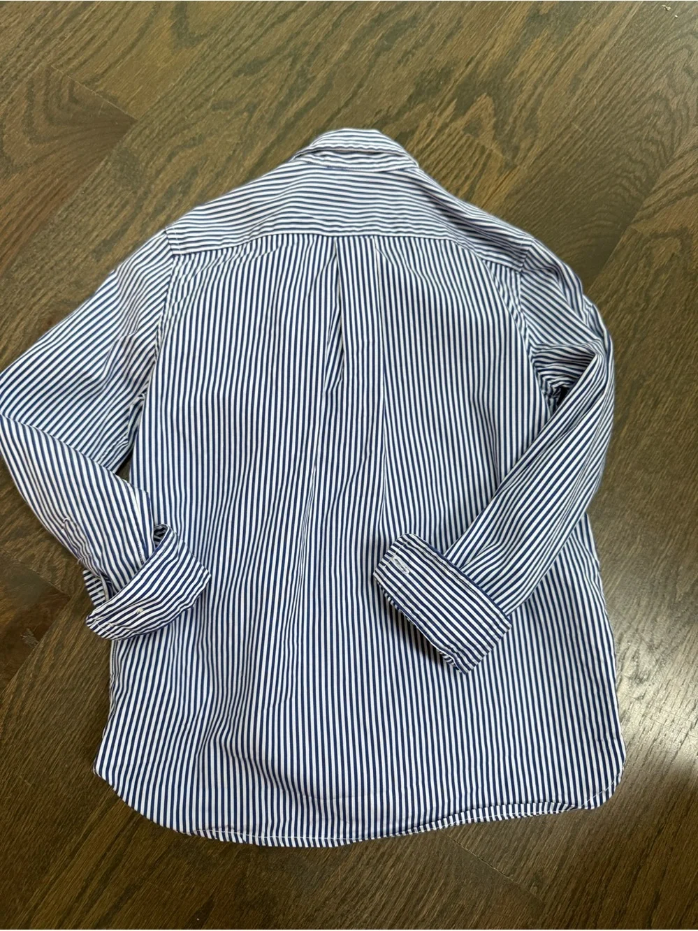 Ralph Lauren Men's Blue & White Striped Button-Down Shirt